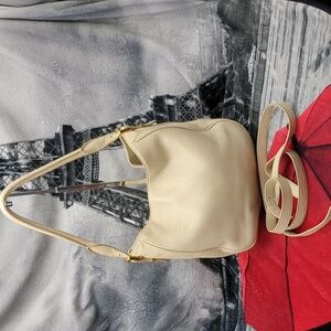 J.crew cream leather bag